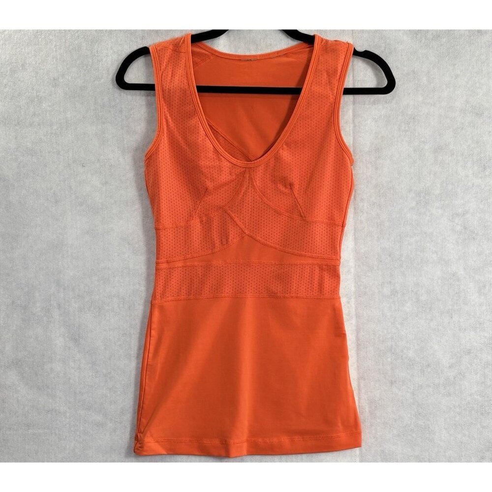Stella McCartney for ADIDAS Women Tank Top Sz S Orange Athleisure Workout H-30